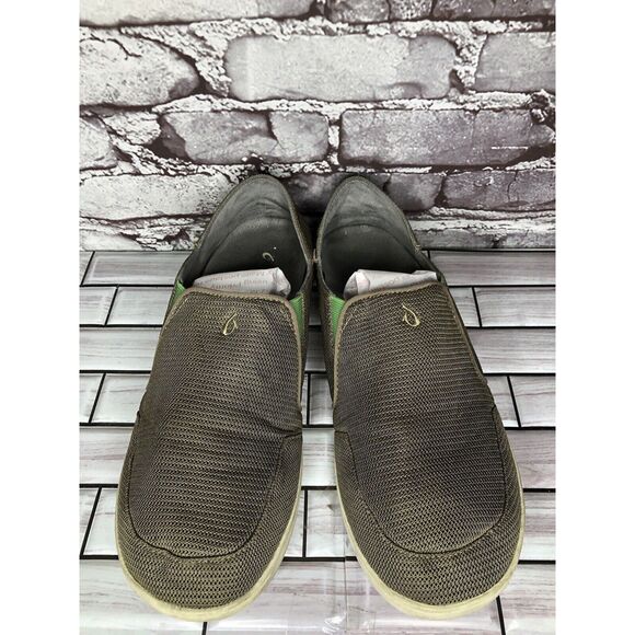Olukai Nohea Mesh Green Textile Comfort Casual Loafers Shoes Men Sz 11M US/44EU - Picture 2 of 16